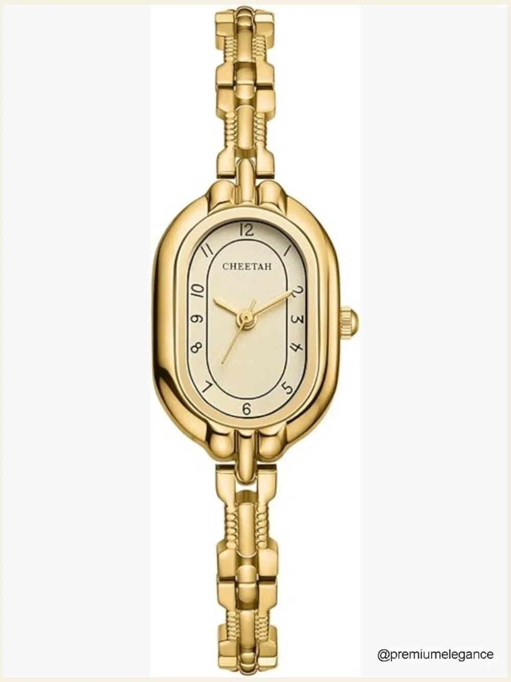 Gold Dainty Bangle Watch Small Vintage Bracelet Easy Read Numeral Dial